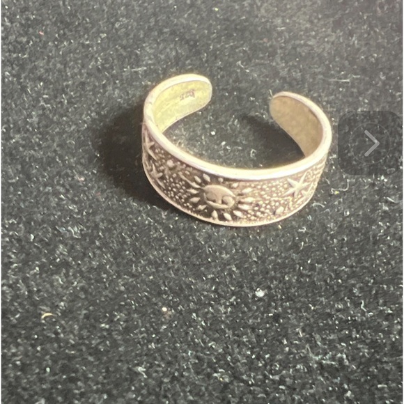 925 Sun Stars Toe Ring - Picture 1 of 2